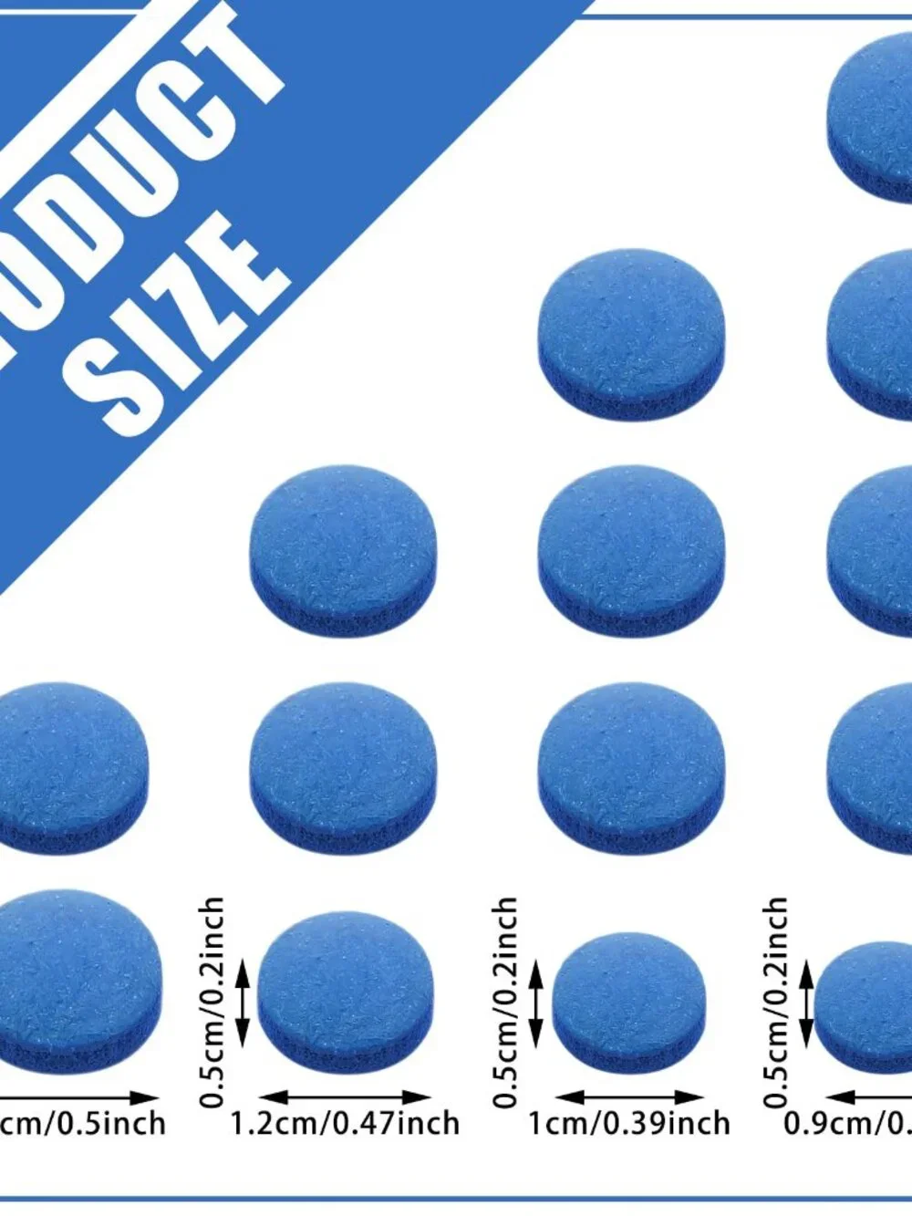 Gejoy 20 Pcs Billiard Pool Cue Tips Replacement Kit Pool Stick Tips with Storage
